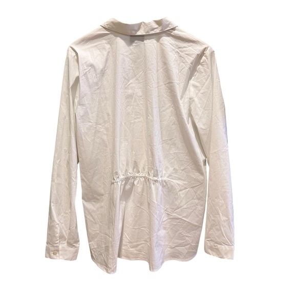 J Jill womens white long-sleeve shirt cinched front Size LT business casual - Picture 5 of 10